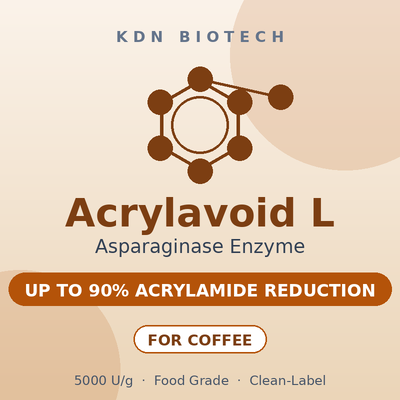 Dobra cena. Asparagynaza Enzym akrylawoid L 5000 j/g Pomoc w redukcji akryloamidu w klasie spożywczej dla pieczonych ziaren kawy w Internecie